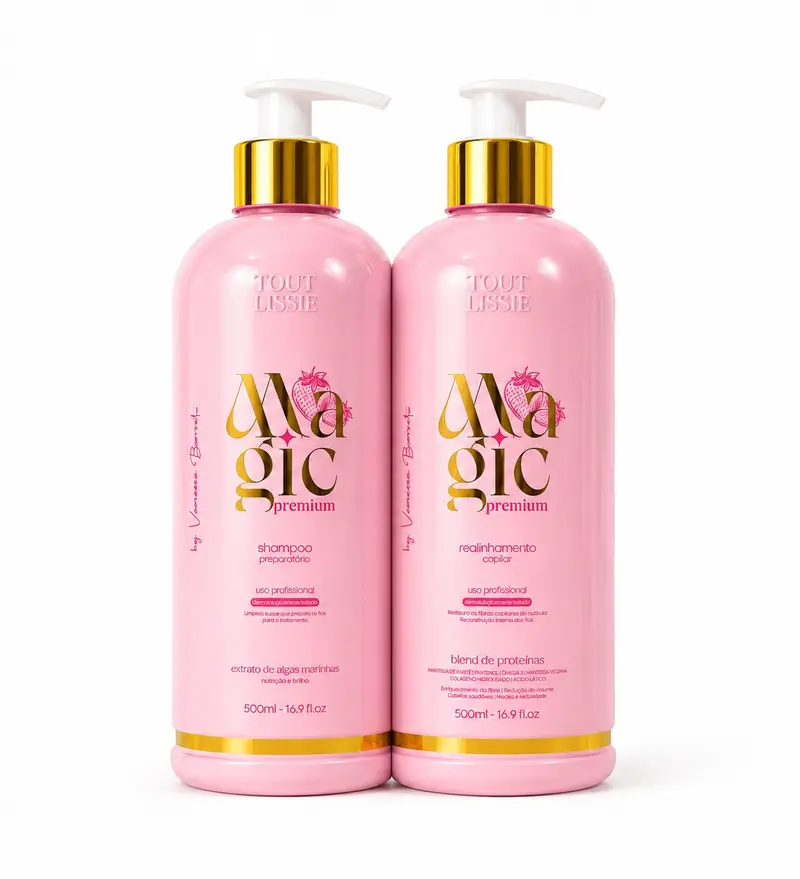 Kit Magic Mini: shampoo preparador 500ml e realinhamento 500ml